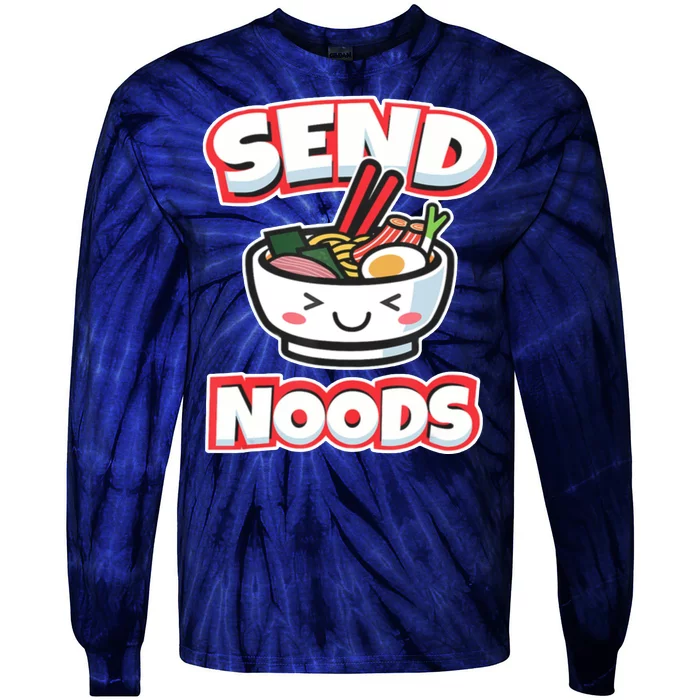 Send Noods Funny Japan Ramen Gift Tie-Dye Long Sleeve Shirt