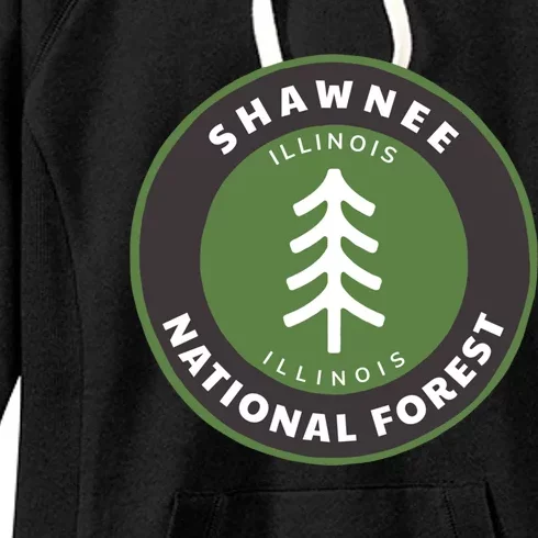 Shawnee National Forest Illinois Il Tree Badge Gift Women's Fleece Hoodie