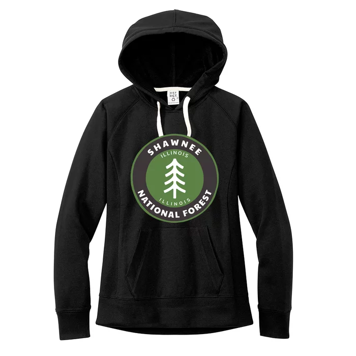 Shawnee National Forest Illinois Il Tree Badge Gift Women's Fleece Hoodie