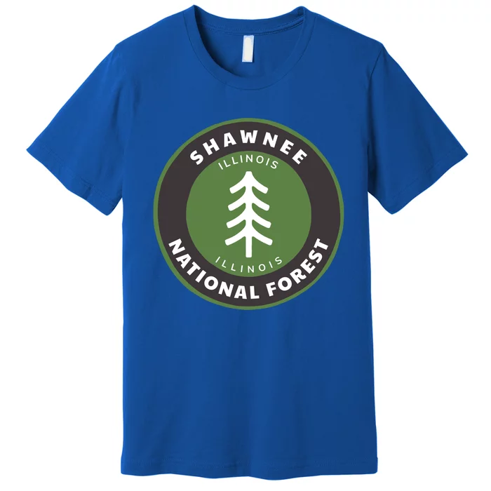 Shawnee National Forest Illinois Il Tree Badge Gift Premium T-Shirt