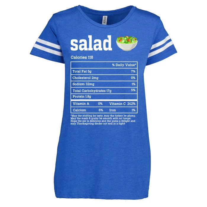 Salad Nutrition Facts Thanksgiving Food Enza Ladies Jersey Football T-Shirt