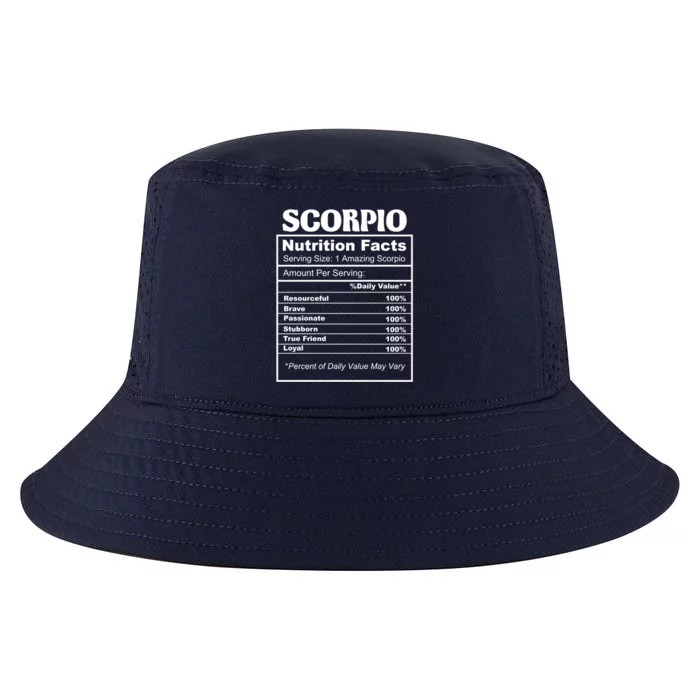 Scorpio Nutrition Facts Zodiac Birthday Gift Cool Comfort Performance Bucket Hat