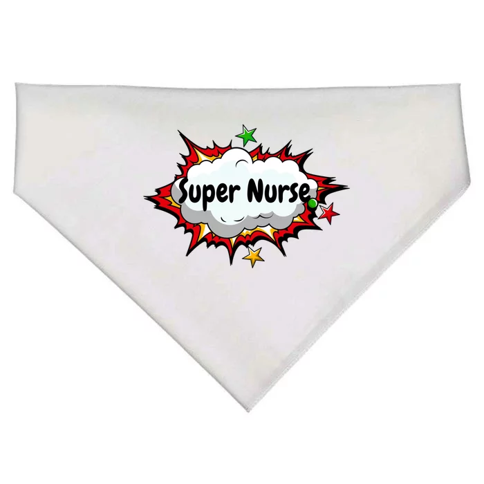 Super Nurse Funny Nursing Superpower Gift For Nurses Cool Gift USA-Made Doggie Bandana