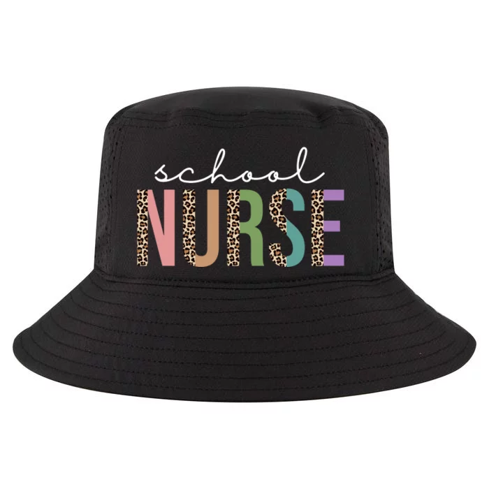 School Nurse Fancy Leopard Logo Cool Comfort Performance Bucket Hat