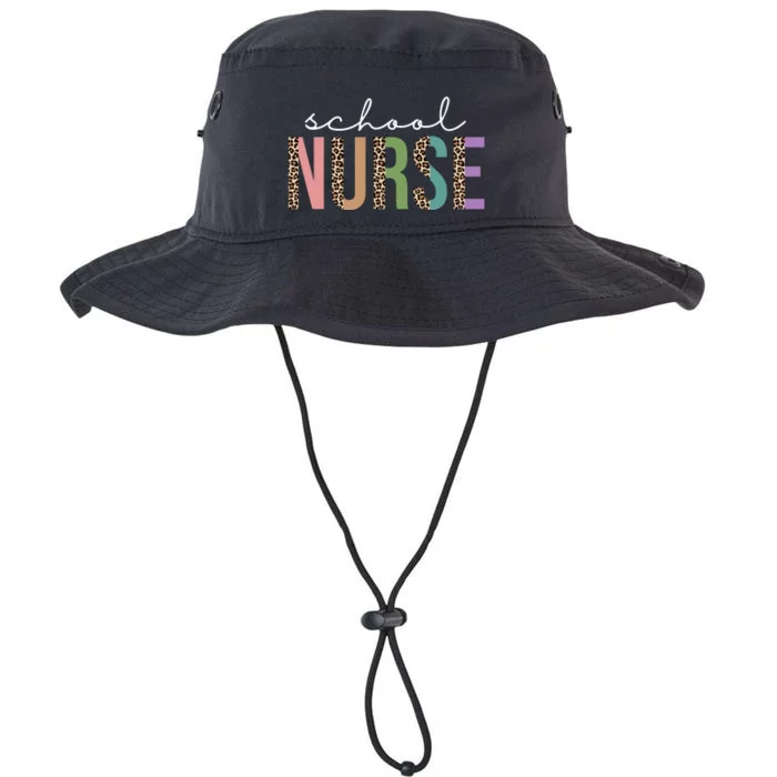 School Nurse Fancy Leopard Logo Legacy Cool Fit Booney Bucket Hat