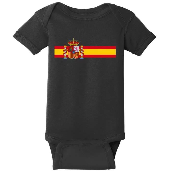 Spain National Flag Espana Color Band Madrid Barcelona Baby Bodysuit