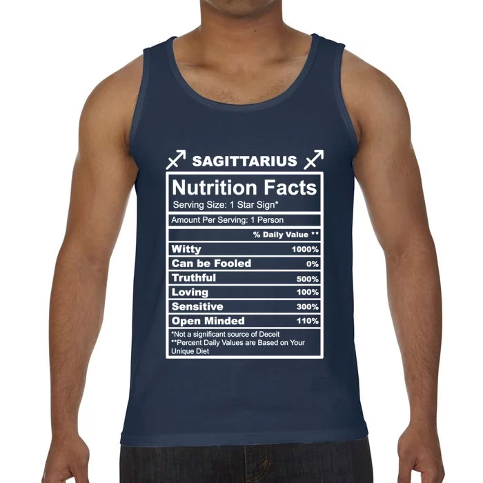 Sagittarius Nutrition Facts Meaningful Gift Comfort Colors® Tank Top