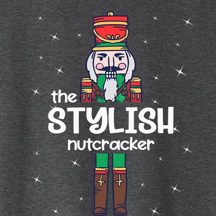 Stylish Nutcracker Family Matching Funny Pajama Women's Crop Top Tee