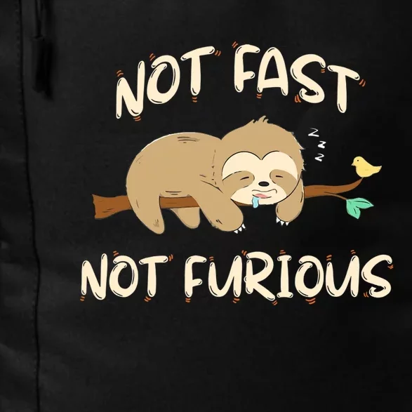 Sloths Not Fast Not Furious Cute Sleeping Sloth Lover Premium Daily Commute Backpack