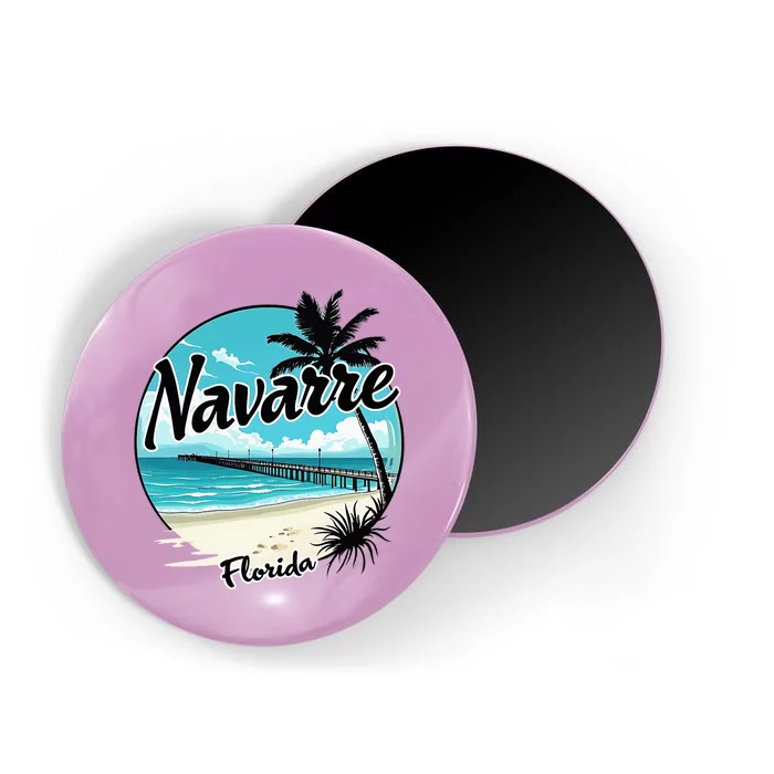 Scenic Navarre Florida Beach And Pier Art Magnet