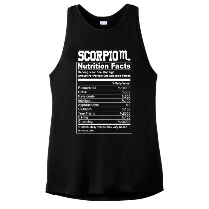 Scorpio Nutrition Facts Great Gift Ladies Tri-Blend Wicking Tank