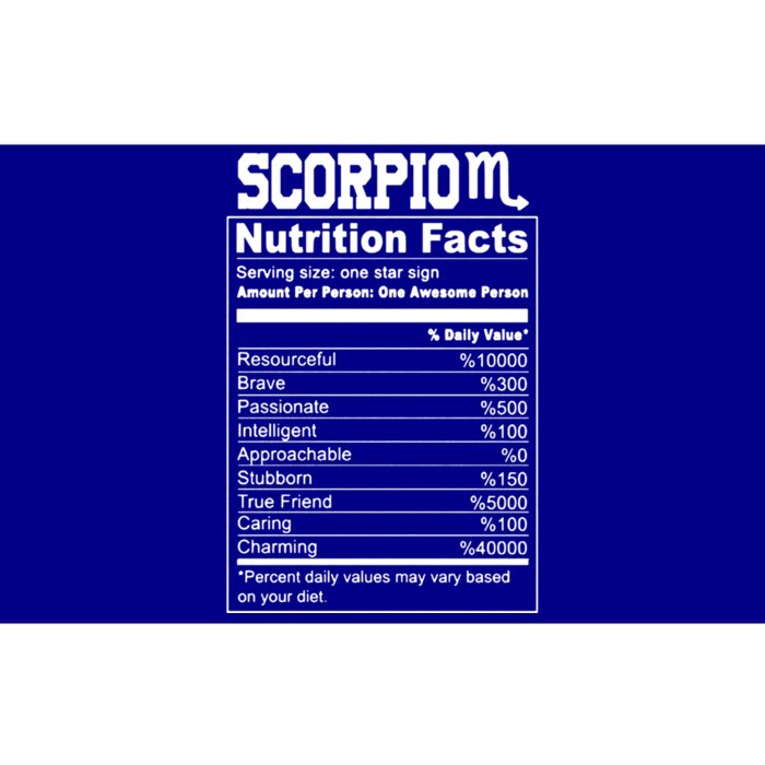 Scorpio Nutrition Facts Great Gift Bumper Sticker