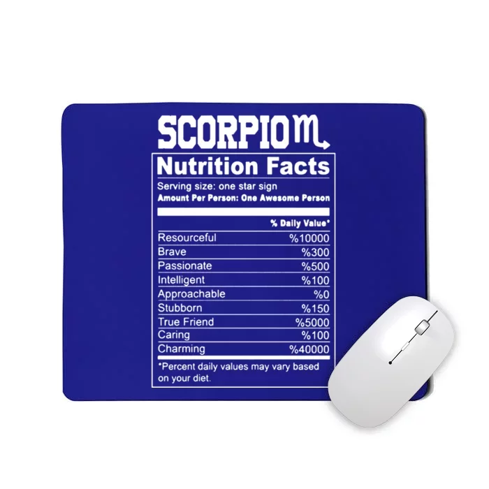 Scorpio Nutrition Facts Great Gift Mousepad