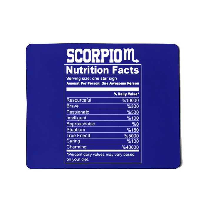 Scorpio Nutrition Facts Great Gift Mousepad