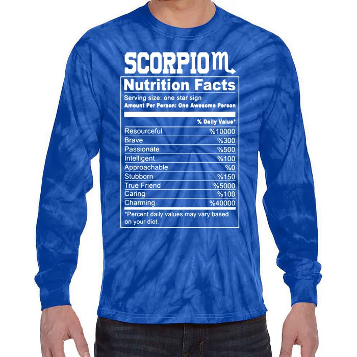 Scorpio Nutrition Facts Great Gift Tie-Dye Long Sleeve Shirt