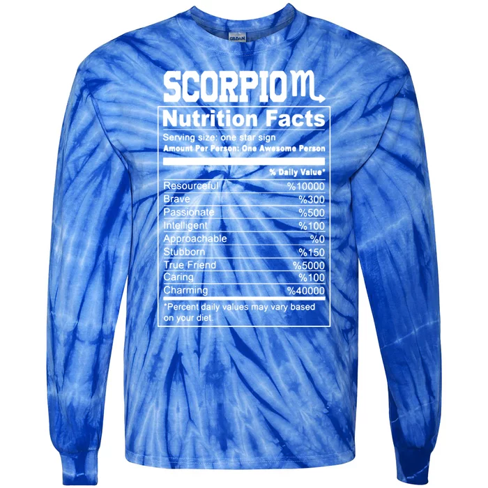 Scorpio Nutrition Facts Great Gift Tie-Dye Long Sleeve Shirt