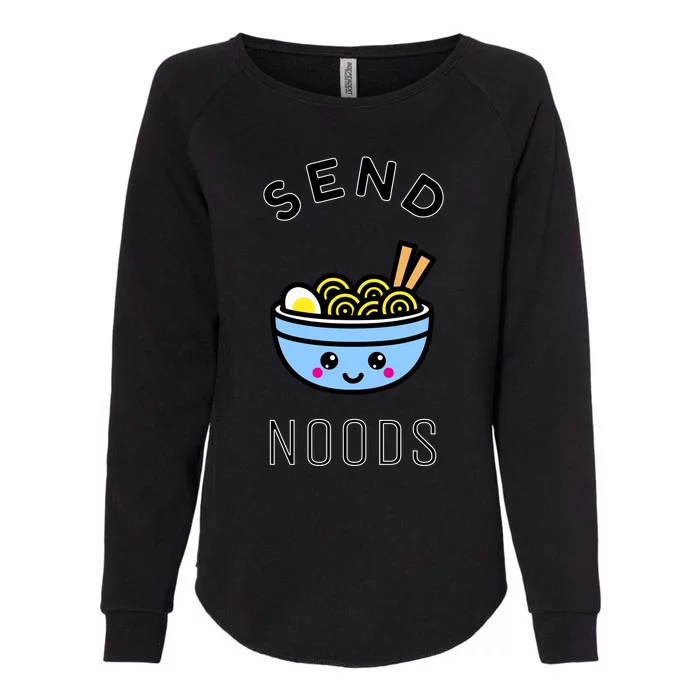 Send Noods Funny Noodle Womens California Wash Sweatshirt