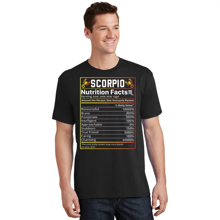 Scorpio Nutrition Facts teeZodiac Horoscope T-Shirt