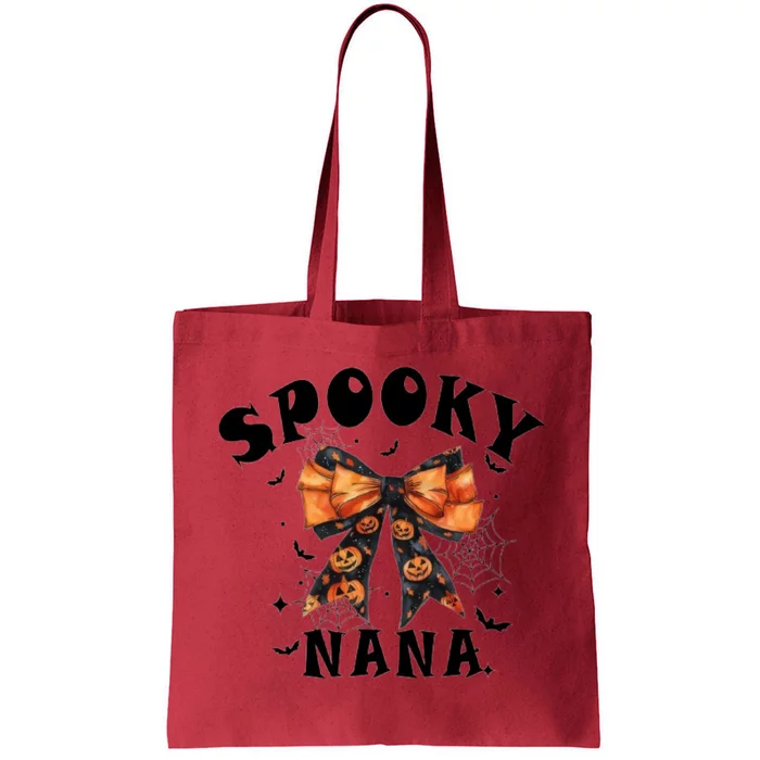 Spooky Nana Funny Pumpkin Halloween Season Matching Family Tote Bag