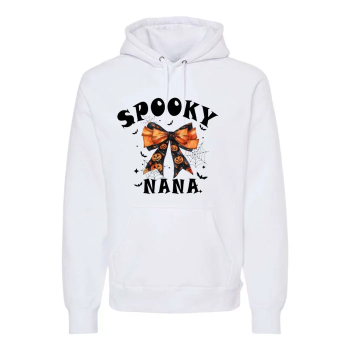 Spooky Nana Funny Pumpkin Halloween Season Matching Family Premium Hoodie