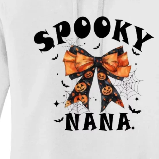 Spooky Nana Funny Pumpkin Halloween Season Matching Family Women's Pullover Hoodie