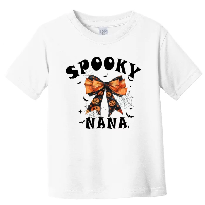 Spooky Nana Funny Pumpkin Halloween Season Matching Family Toddler T-Shirt