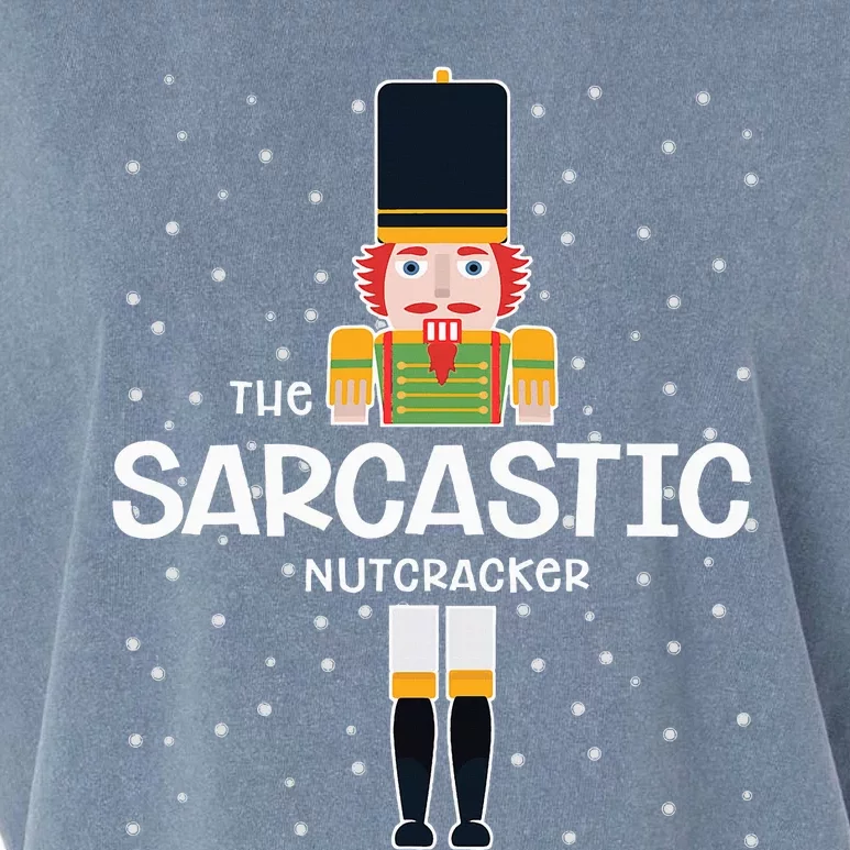 Sarcastic Nutcracker Family Matching Funny Pajama Garment-Dyed Women's Muscle Tee