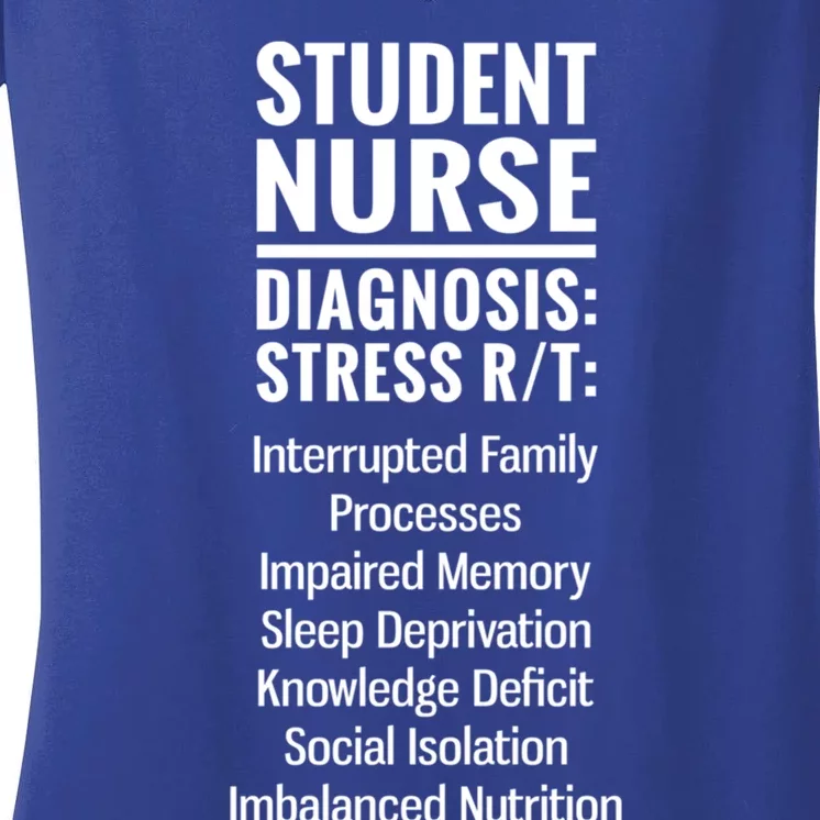 Student Nurse Funny Diagnosis Cool Gift Women's V-Neck T-Shirt