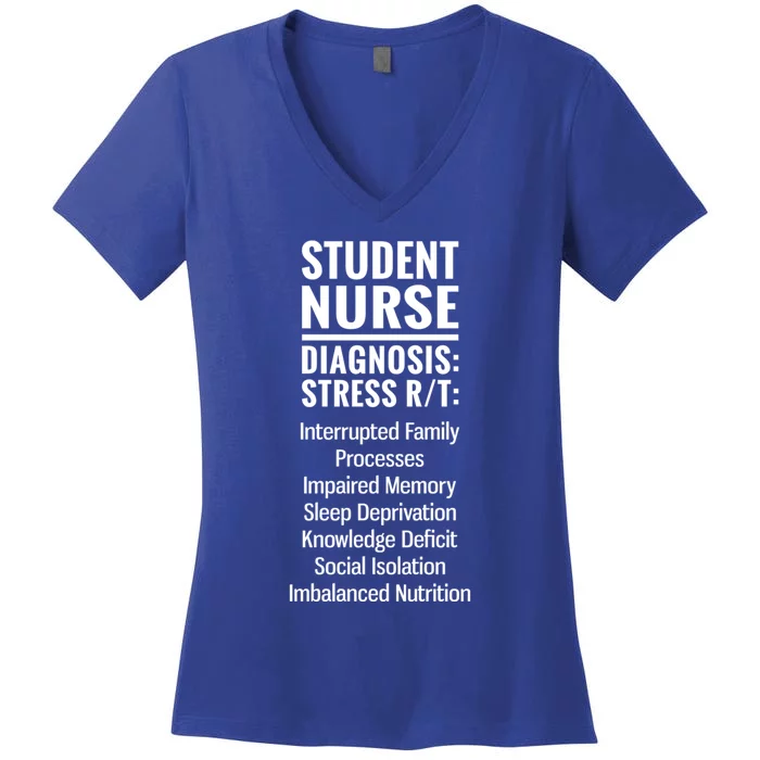 Student Nurse Funny Diagnosis Cool Gift Women's V-Neck T-Shirt