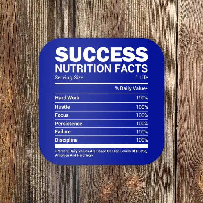 Success Nutrition Facts Funny Entrepreneur Motivation Gift Coaster