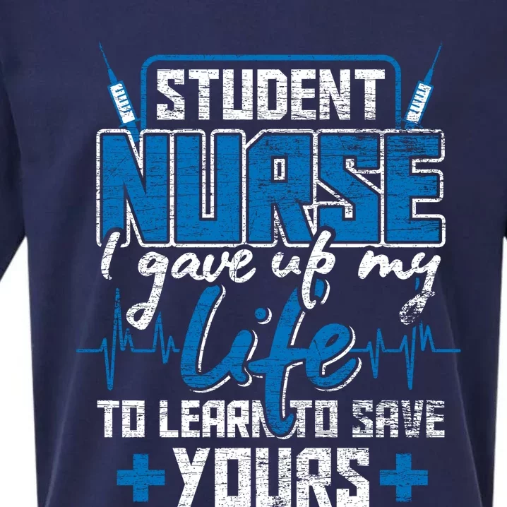 Student Nurse Funny Gift Stethoscope Medicine Gift Sueded Cloud Jersey T-Shirt