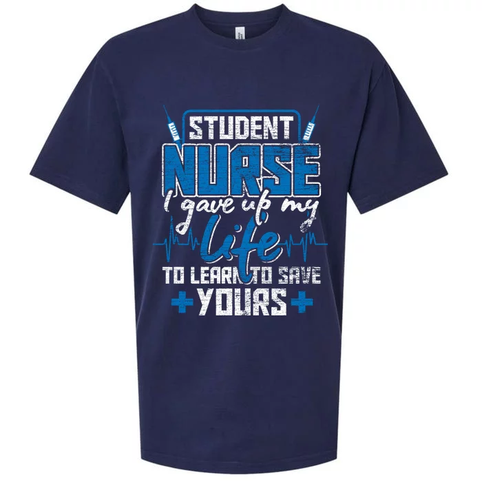 Student Nurse Funny Gift Stethoscope Medicine Gift Sueded Cloud Jersey T-Shirt