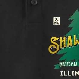 Shawnee National Forest Retro Logo Illinois Dry Zone Grid Performance Polo