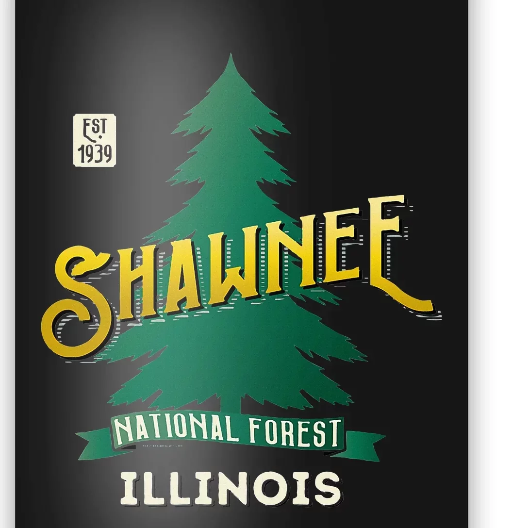 Shawnee National Forest Retro Logo Illinois Poster