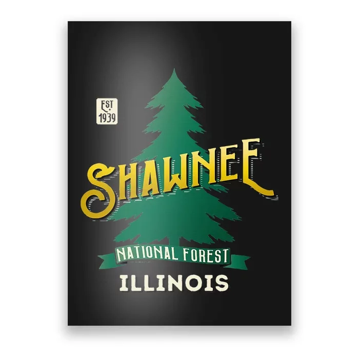 Shawnee National Forest Retro Logo Illinois Poster