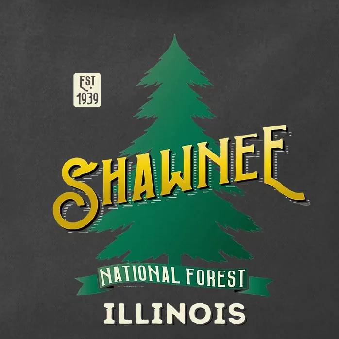 Shawnee National Forest Retro Logo Illinois Zip Tote Bag