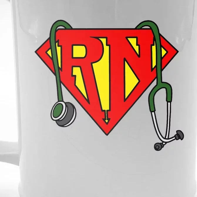 Super Nurse Funny Superhero Nurse Front & Back Beer Stein