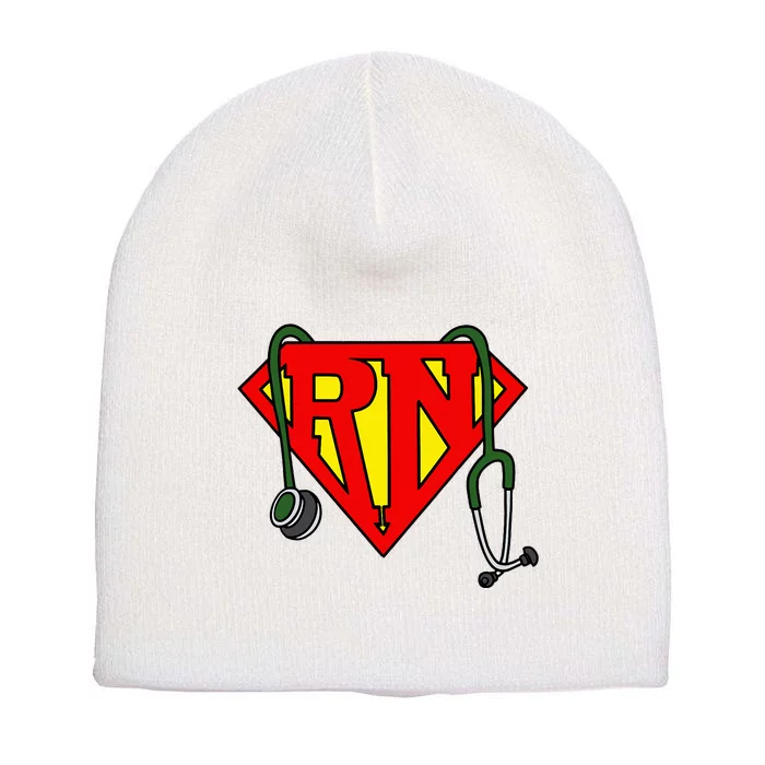 Super Nurse Funny Superhero Nurse Short Acrylic Beanie