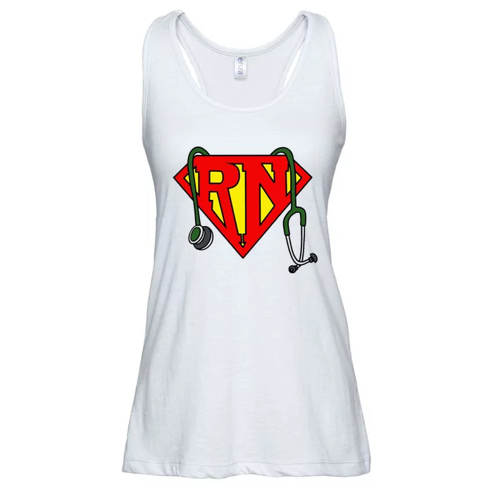 Super Nurse Funny Superhero Nurse Ladies Essential Flowy Tank