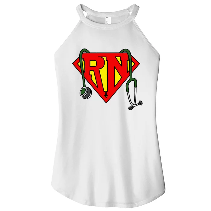 Super Nurse Funny Superhero Nurse Women’s Perfect Tri Rocker Tank