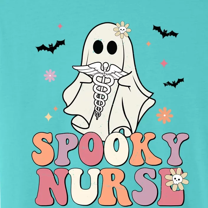 Spooky Nurse Ghost Halloween Groovy Retro Boo Boo Crew Nurse Funny Gift ChromaSoft Performance T-Shirt