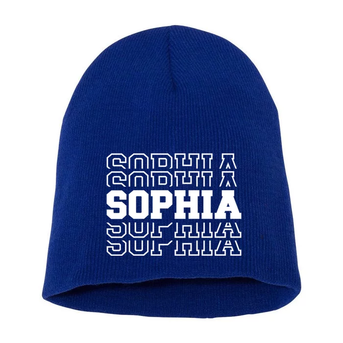 Sophia Name Gift Short Acrylic Beanie