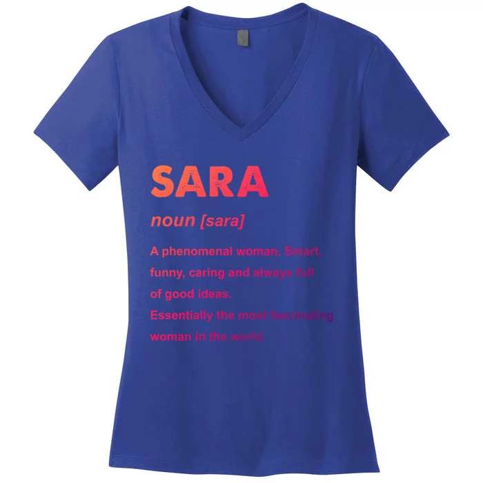 Sara Name Gift Women's V-Neck T-Shirt