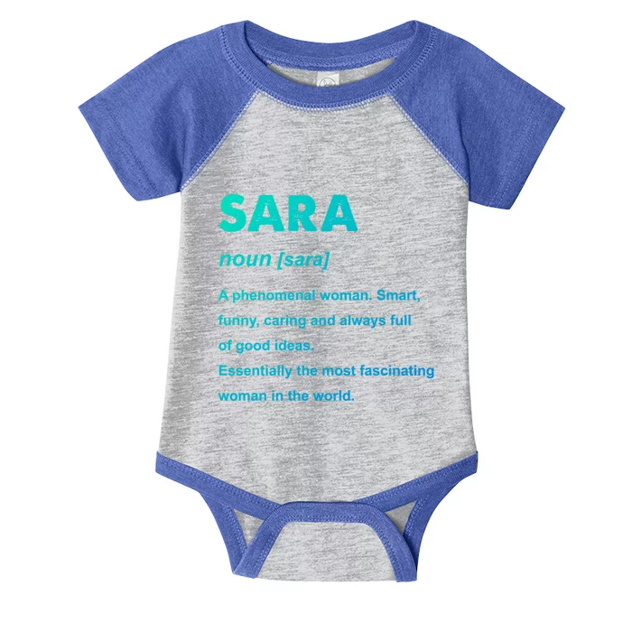 Sara Name Gift Infant Baby Jersey Bodysuit