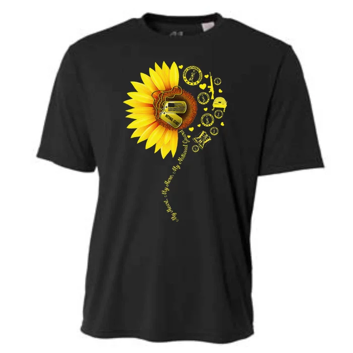 Sunflower National Guard Mom National Guard Graduation Mom Cooling Performance Crew T-Shirt