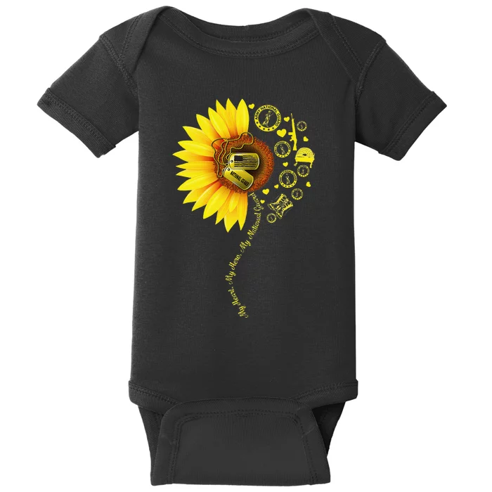 Sunflower National Guard Mom National Guard Graduation Mom Baby Bodysuit