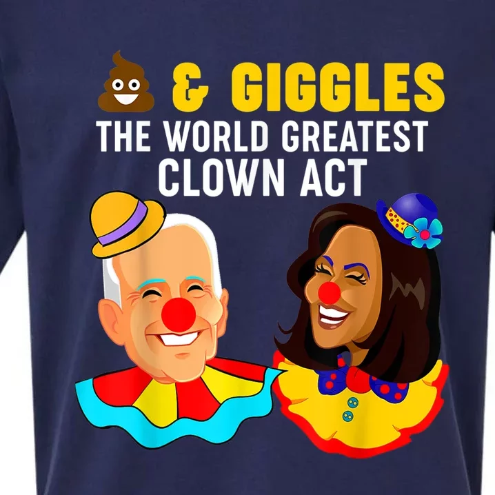 Shits 'N Giggles The World Greatest Clown Act Biden Harris Sueded Cloud Jersey T-Shirt