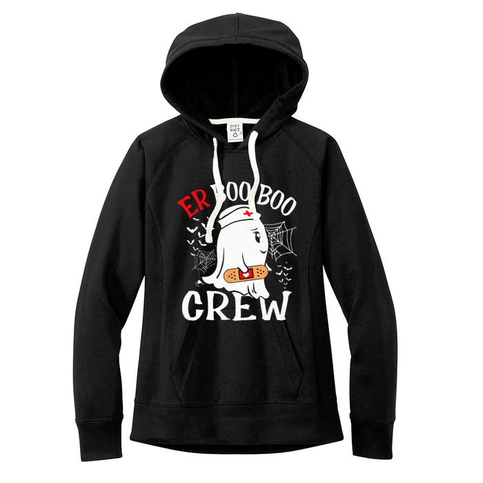 Spooky Nurse Ghost Crew - Halloween ER Costume Women's Fleece Hoodie