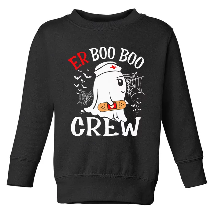 Spooky Nurse Ghost Crew - Halloween ER Costume Toddler Sweatshirt