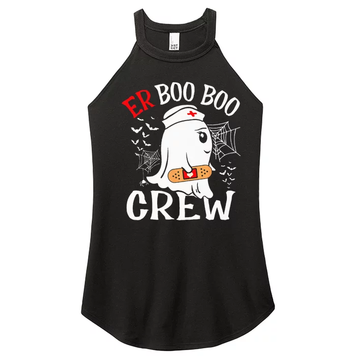 Spooky Nurse Ghost Crew - Halloween ER Costume Women’s Perfect Tri Rocker Tank